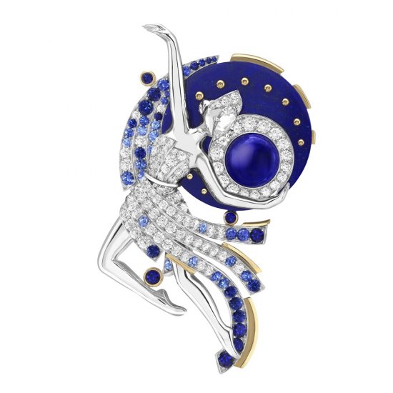 Fée des Astres 白金胸針，by Van Cleef & Arpels