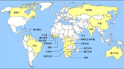 世界上的10大鉆石產地分布圖1
