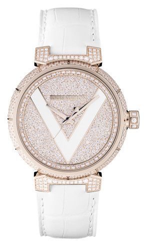 Tambour V 大號玫瑰金自動腕表