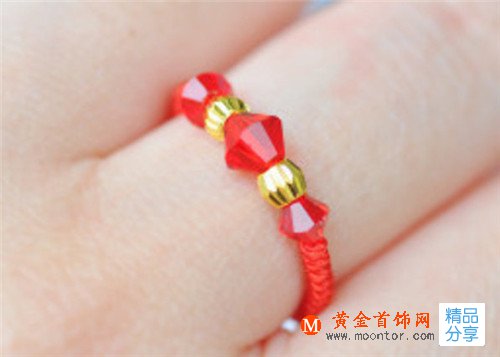 黃金轉運珠戒指圖片 怎么手工編織黃金轉運珠戒