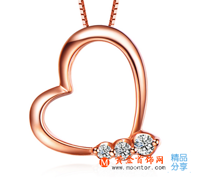 心形鉆石吊墜一顆代表他對你的心不變