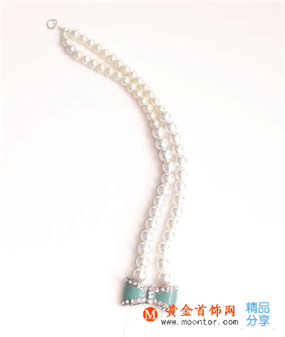 可愛優雅蝴蝶結珍珠項鏈制作教程