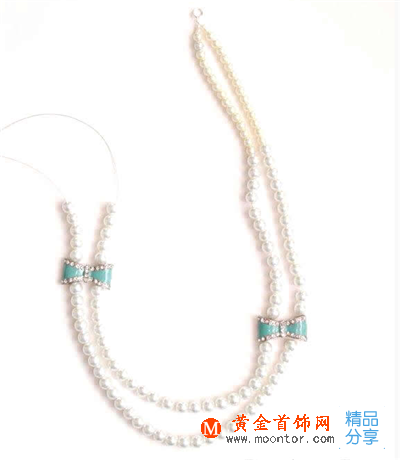 可愛優雅蝴蝶結珍珠項鏈制作教程
