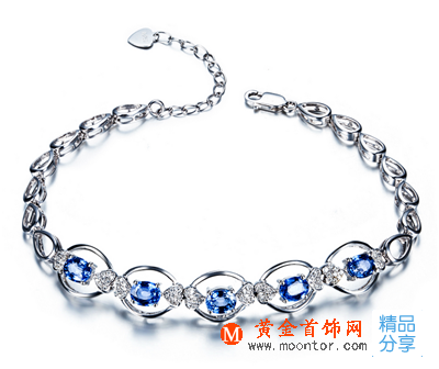 18k金藍寶石手鏈為什么都戴在左手