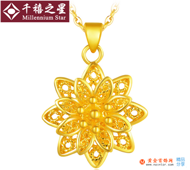千禧之星黃金吊墜款式熱賣  千禧之星新款千足金及價格推薦【圖片】