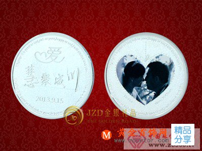 
	純金結婚紀念幣定制 獨一無二的總是最好
