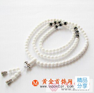 
	天然白硨磲佛珠手鏈
