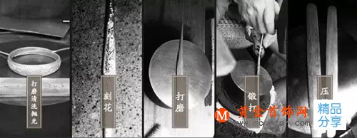 
	從銀料到手鐲的制作過程
