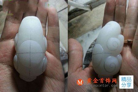 
	和田玉貔貅的手工雕刻過程

