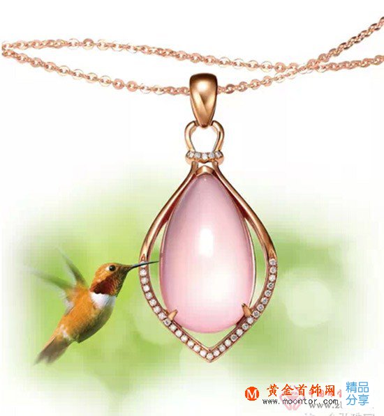 
	春天來啦，戴對芙蓉石迎桃花！
