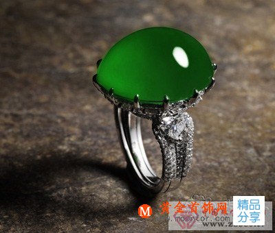 
	從瑕疵上鑒定翡翠戒面
