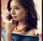 趙薇蜜蠟項鏈圖片欣賞，看女神是如何搭配蜜蠟項鏈的？