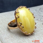 蜜蠟戒指鑲嵌圖片