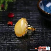 蜜蠟戒指怎么鑲嵌