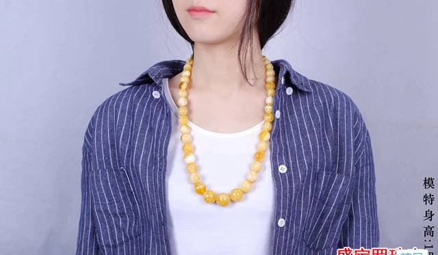 女款蜜蠟項鏈圖片