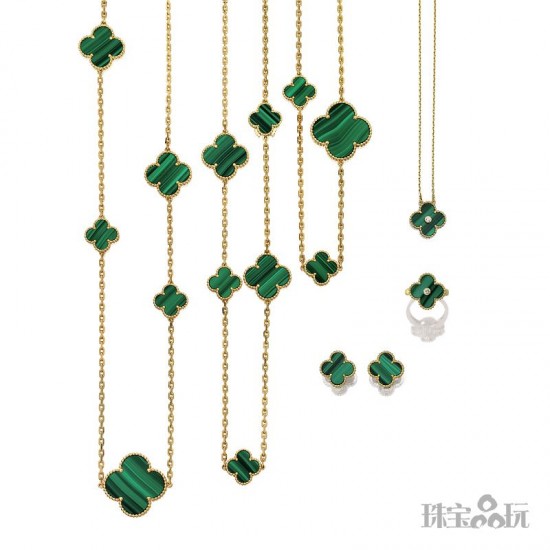 寶石知識：孔雀石(Malachite)-珠寶首飾展示圖【行業經典】