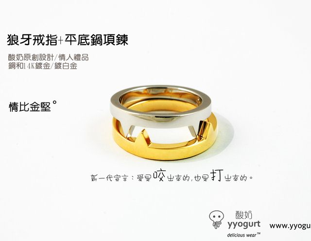 情比金堅：狼牙戒指與平底鍋項鏈-創意珠寶