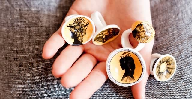 goldenink：陶瓷飾品-創意珠寶