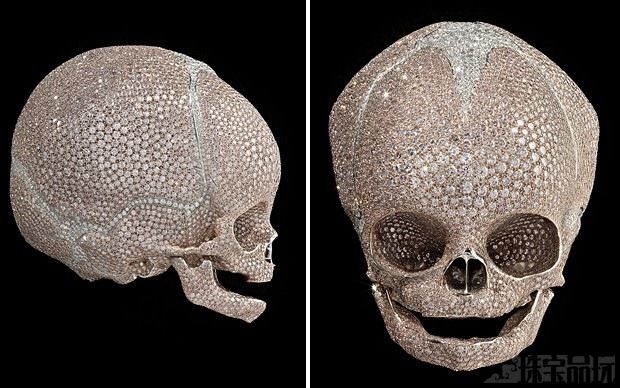 Damien Hirst：嬰兒版白金鉆石骷髏-創意珠寶