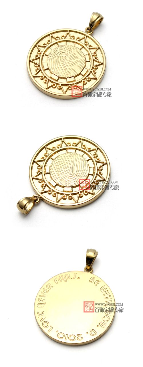 指紋金幣-珠寶定制-創意珠寶