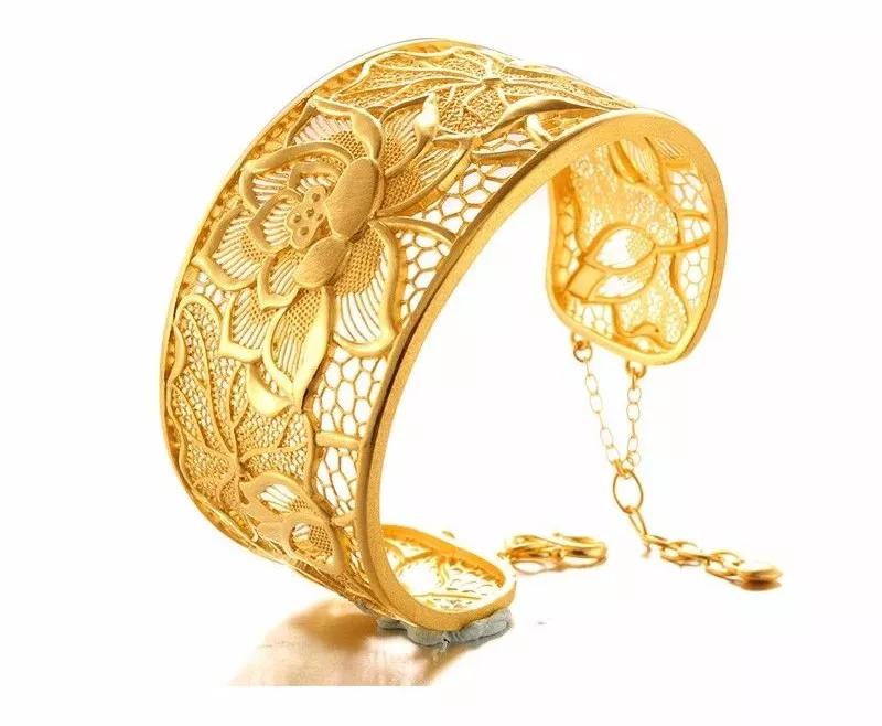 黃金手鐲款式圖片大全-經典好看黃金手鐲圖片