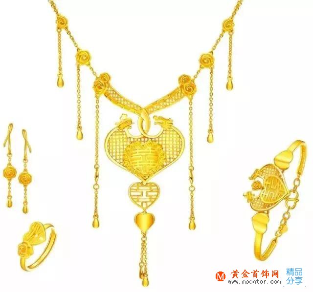 這些圖案，最適合結婚-黃金首飾圖案的美好寓意