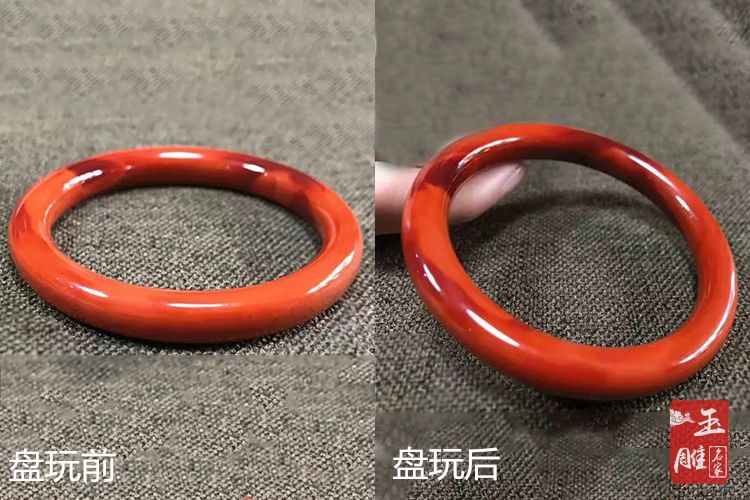 南紅包漿前后圖片欣賞， 南紅如何把玩包漿？