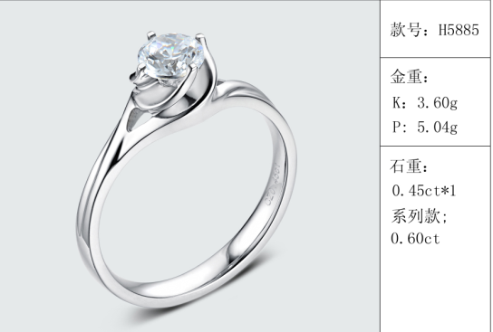 珠寶定制經典款婚鉆：有金重與石重經典款婚鉆300款