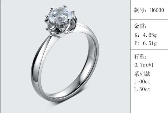 珠寶定制經典款婚鉆：有金重與石重經典款婚鉆300款