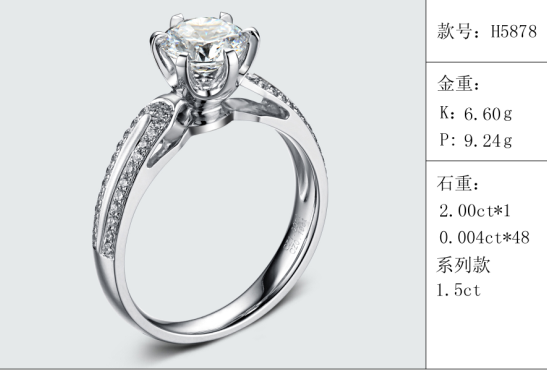 珠寶定制經典款婚鉆：有金重與石重經典款婚鉆300款