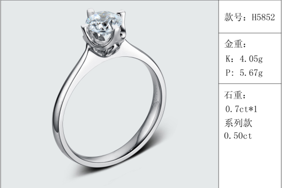 珠寶定制經典款婚鉆：有金重與石重經典款婚鉆300款