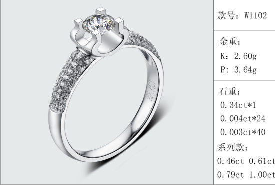 珠寶定制經典款婚鉆：有金重與石重經典款婚鉆300款