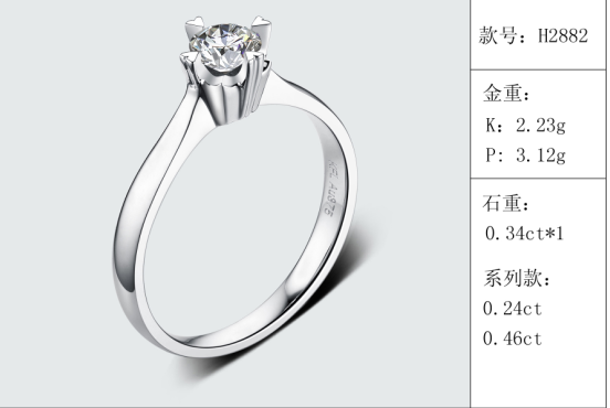 珠寶定制經典款婚鉆：有金重與石重經典款婚鉆300款