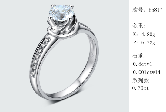 珠寶定制經典款婚鉆：有金重與石重經典款婚鉆300款