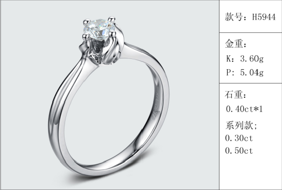 珠寶定制經典款婚鉆：有金重與石重經典款婚鉆300款