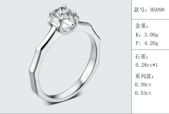 珠寶定制經典款婚鉆：有金重與石重經典款婚鉆300款