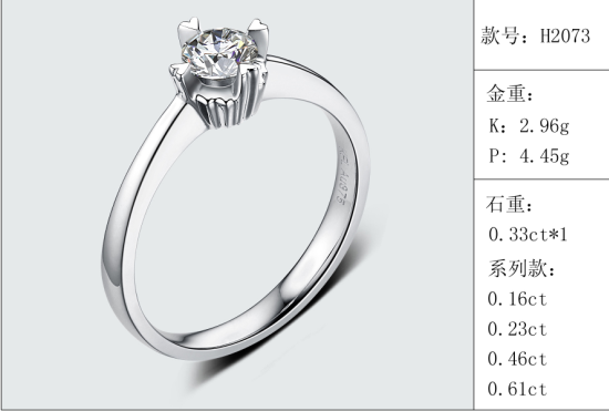 珠寶定制經典款婚鉆：有金重與石重經典款婚鉆300款