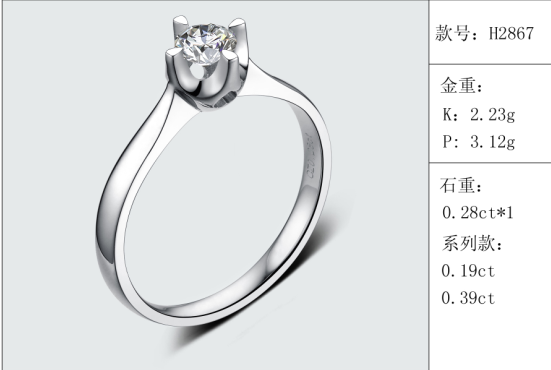 珠寶定制經典款婚鉆：有金重與石重經典款婚鉆300款