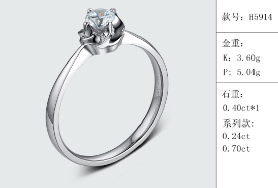 珠寶定制經典款婚鉆：有金重與石重經典款婚鉆300款