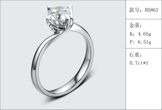 珠寶定制經典款婚鉆：有金重與石重經典款婚鉆300款