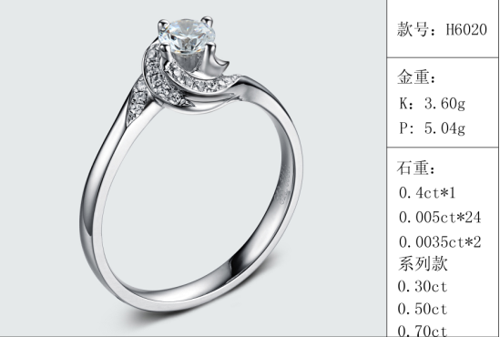 珠寶定制經典款婚鉆：有金重與石重經典款婚鉆300款