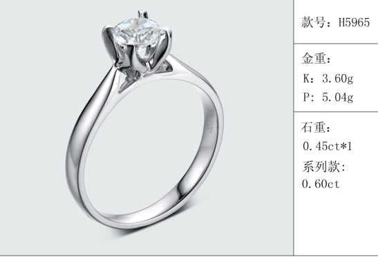 珠寶定制經典款婚鉆：有金重與石重經典款婚鉆300款