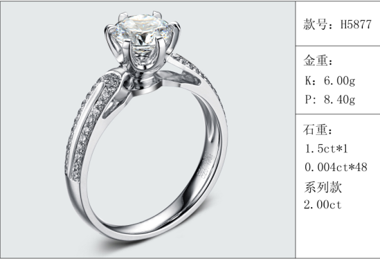 珠寶定制經典款婚鉆：有金重與石重經典款婚鉆300款