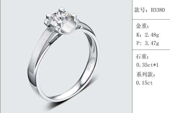 珠寶定制經典款婚鉆：有金重與石重經典款婚鉆300款