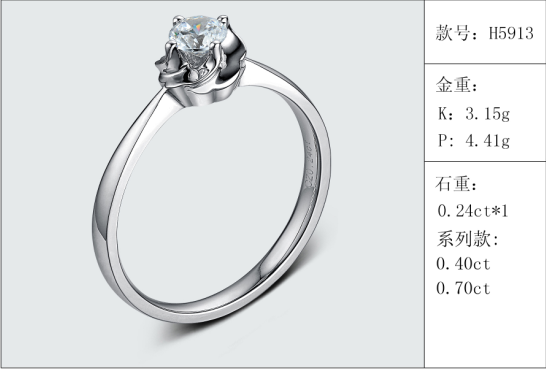 珠寶定制經典款婚鉆：有金重與石重經典款婚鉆300款