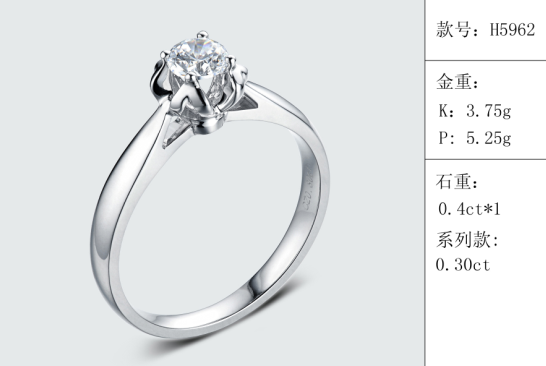 珠寶定制經典款婚鉆：有金重與石重經典款婚鉆300款