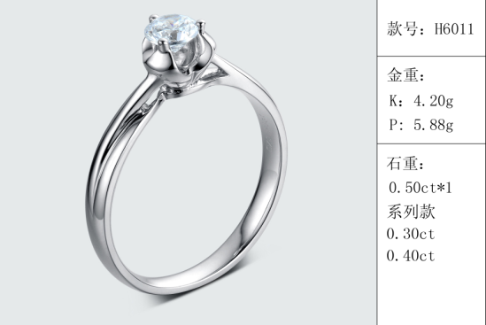 珠寶定制經典款婚鉆：有金重與石重經典款婚鉆300款