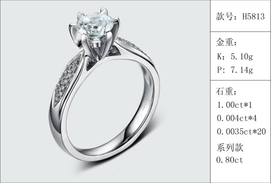 珠寶定制經典款婚鉆：有金重與石重經典款婚鉆300款