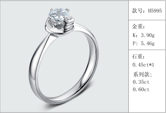 珠寶定制經典款婚鉆：有金重與石重經典款婚鉆300款