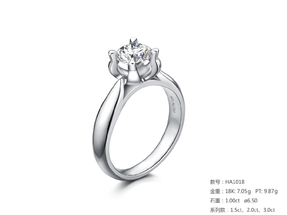 珠寶定制經典款婚鉆：有金重與石重經典款婚鉆300款